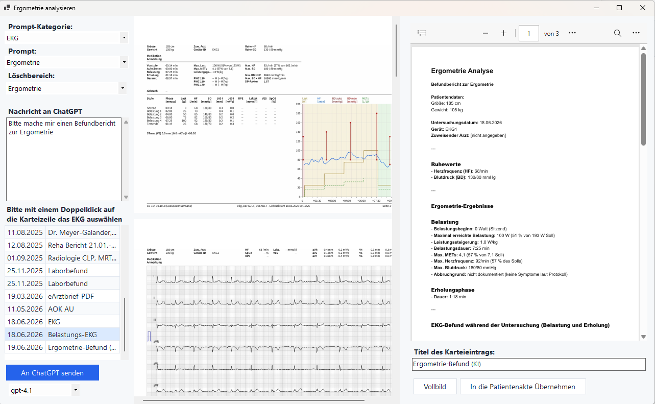 Ergometrie-Analyse im Euvejo
