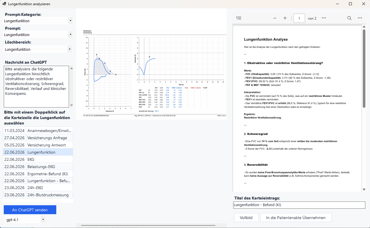 Lungenfunktions-Analyse im Euvejo