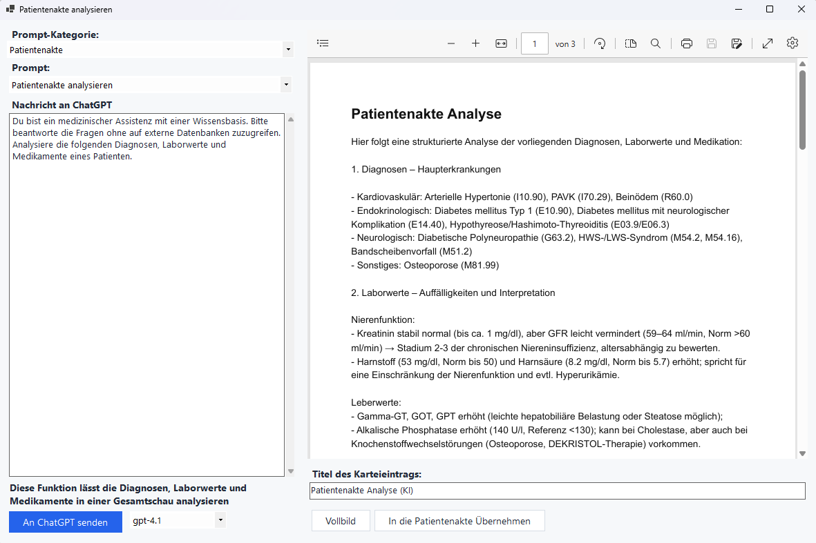 Patientenakten-Analyse im Euvejo